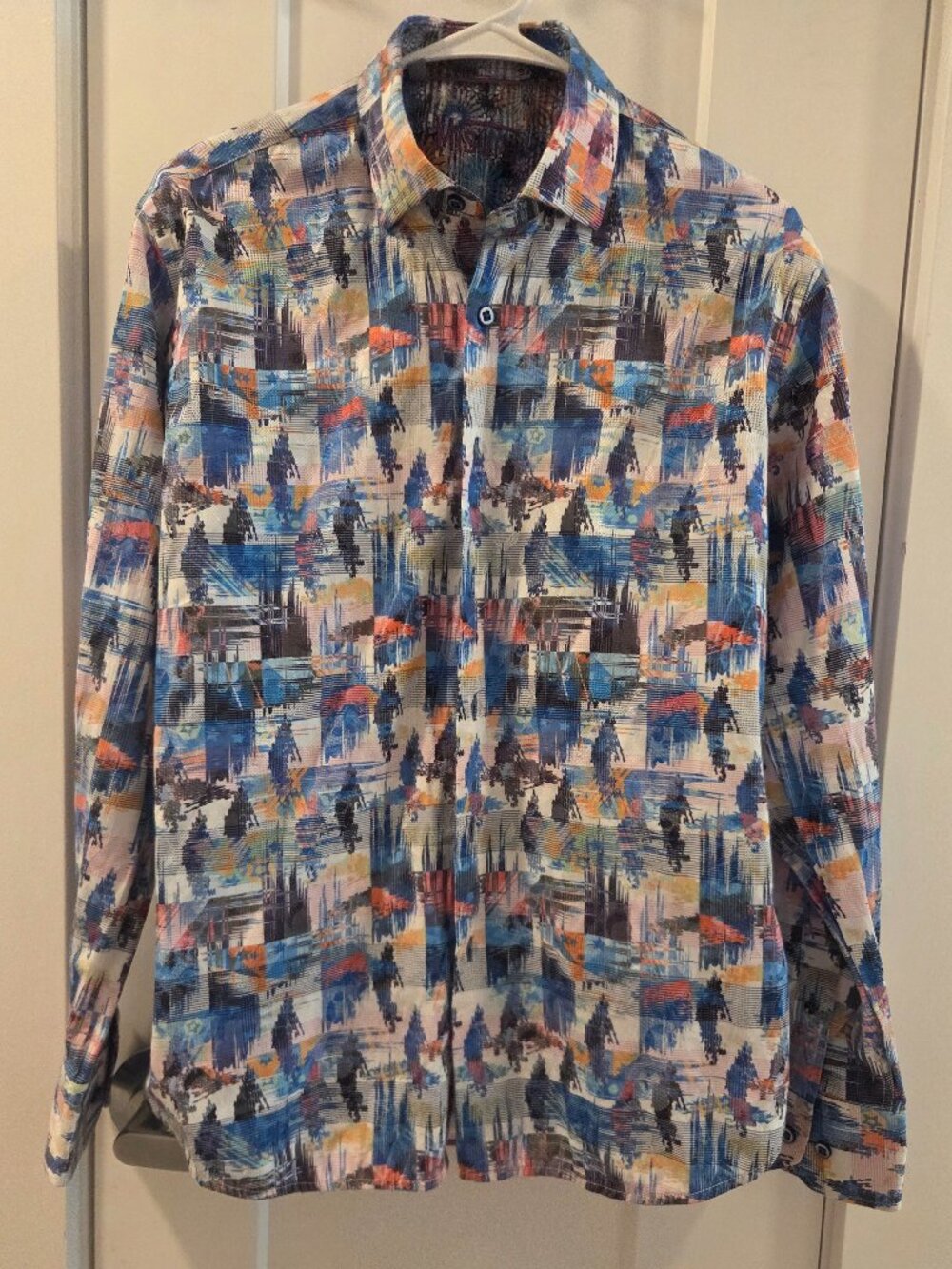 Abstract misura M men's dress shirt